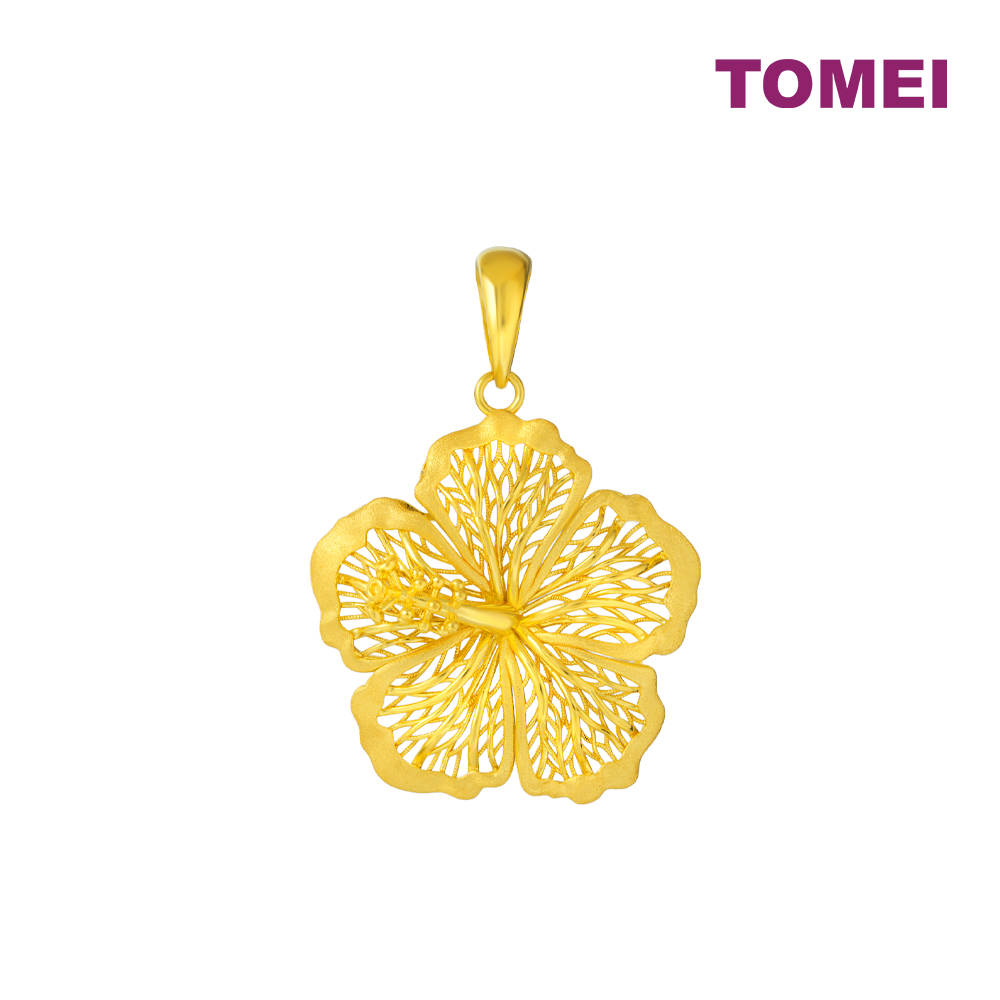 TOMEI Flower Pendant, Yellow Gold 916