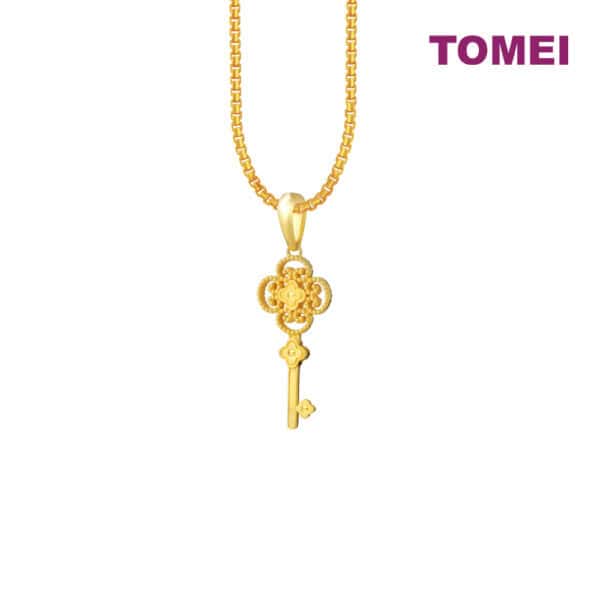 TOMEI Key Pendant, Yellow Gold 916