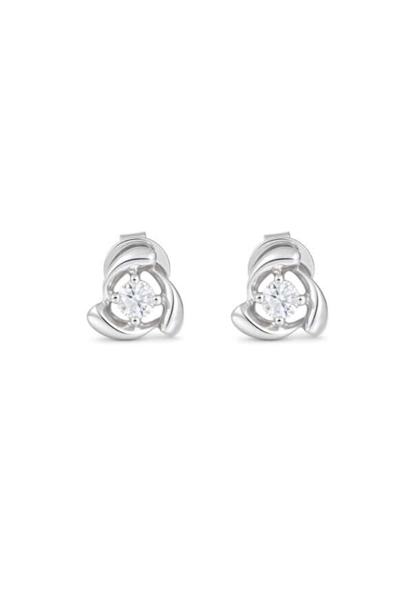 TOMEI Diamond Earrings, White Gold 375