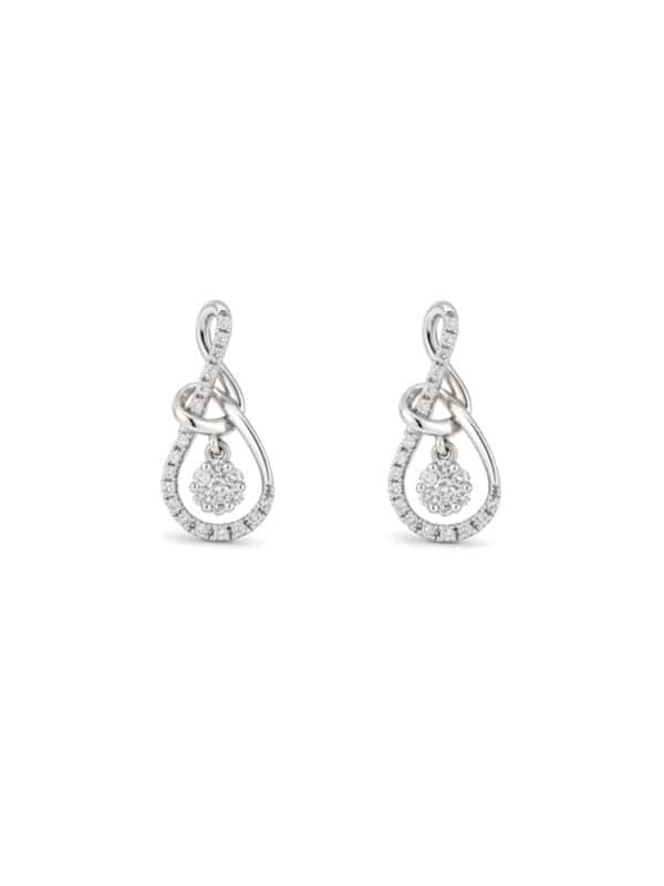 TOMEI Diamond Earrings, White Gold 375