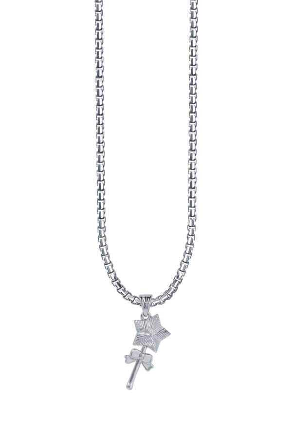 TOMEI Angel's Wand Pendant, White Gold 585