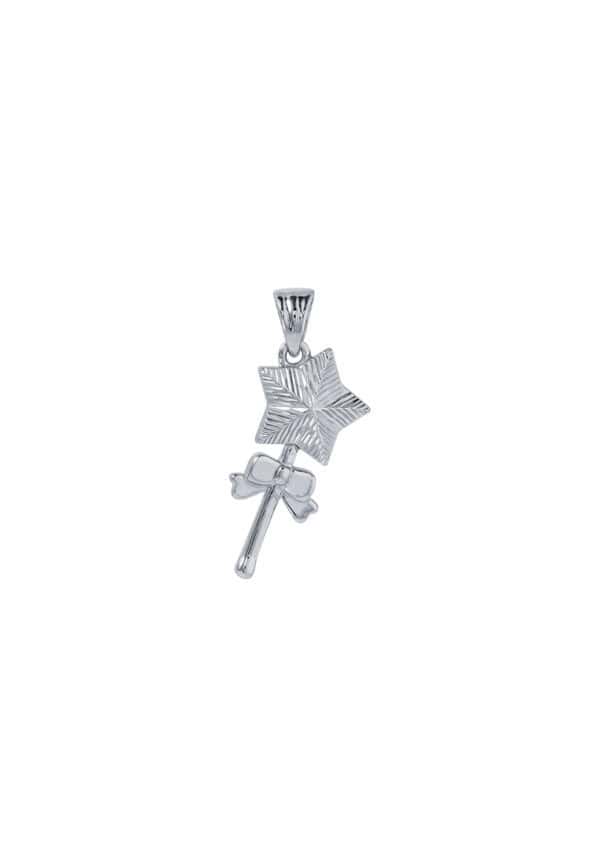 TOMEI Angel's Wand Pendant, White Gold 585