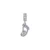 TOMEI Foot-Print Charm, White Gold 585