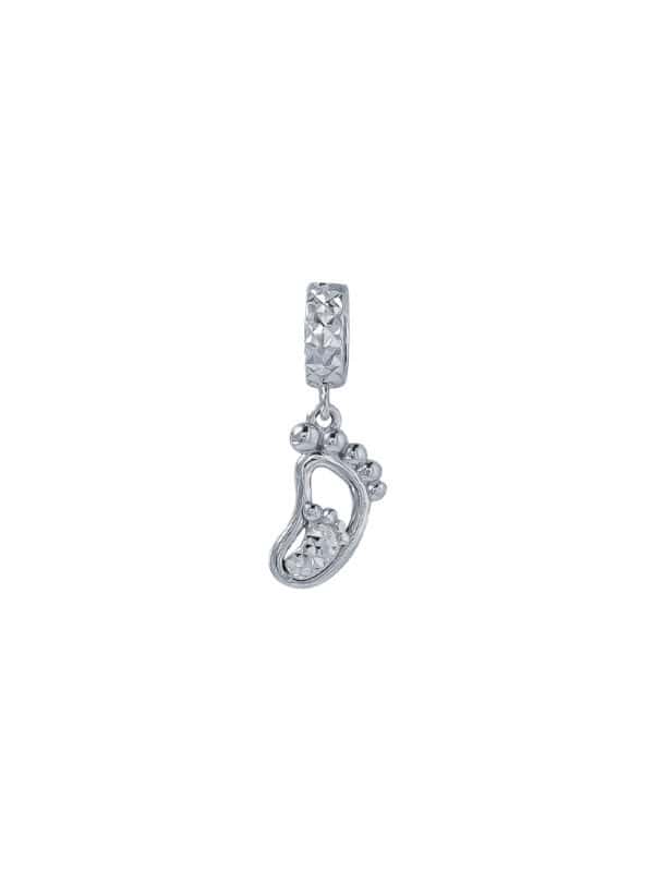TOMEI Foot-Print Charm, White Gold 585