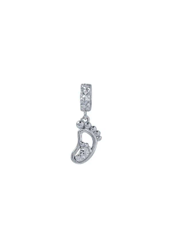 TOMEI Foot-Print Charm, White Gold 585