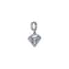 TOMEI Diamond-Shaped Charm, White Gold 585