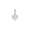 TOMEI Diamond-Shaped Charm, White Gold 585
