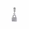 TOMEI Padlock Charm, White Gold 585