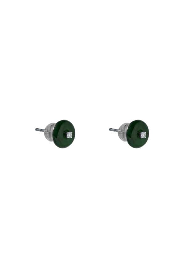 TOMEI Jade Earrings, White Gold 750