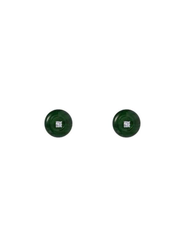 TOMEI Jade Earrings, White Gold 750