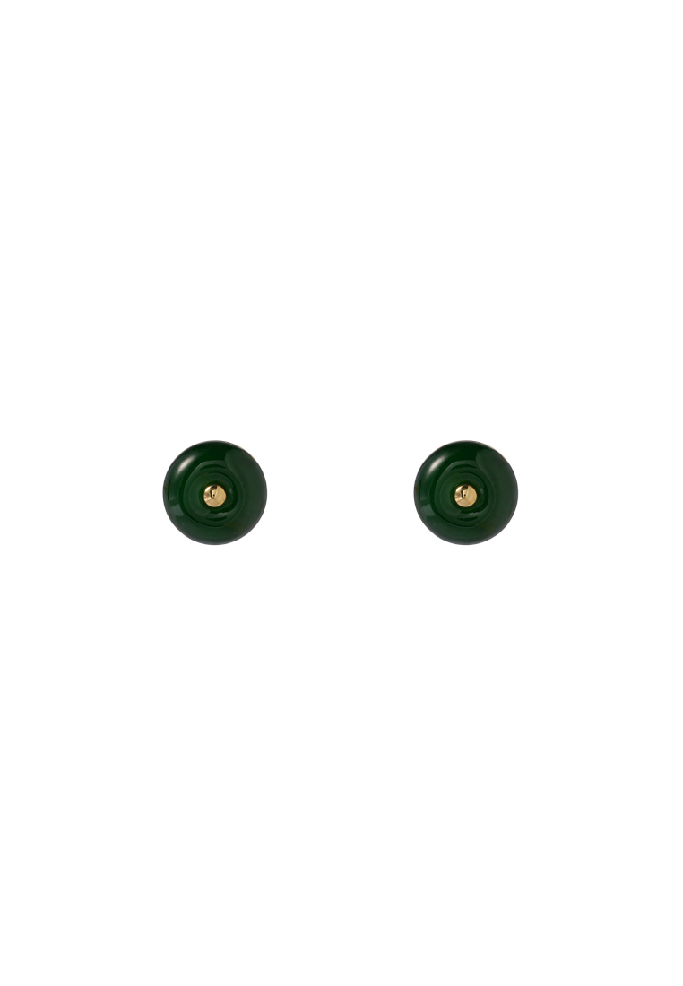 TOMEI Jade Earrings, Yellow Gold 750