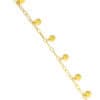 TOMEI Heart-Charms Bracelet, Yellow Gold 916