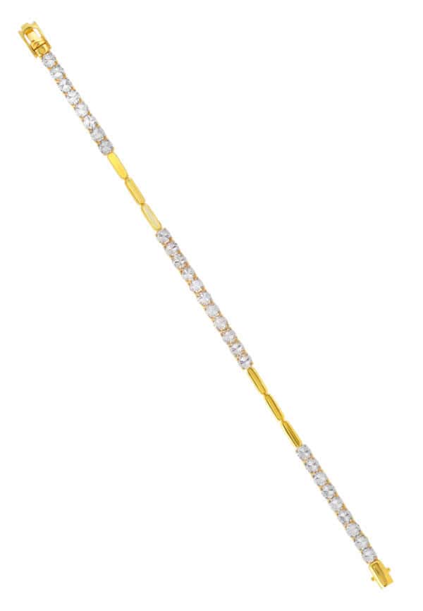 TOMEI Diamond Cut Collection Bracelet, Yellow Gold 916