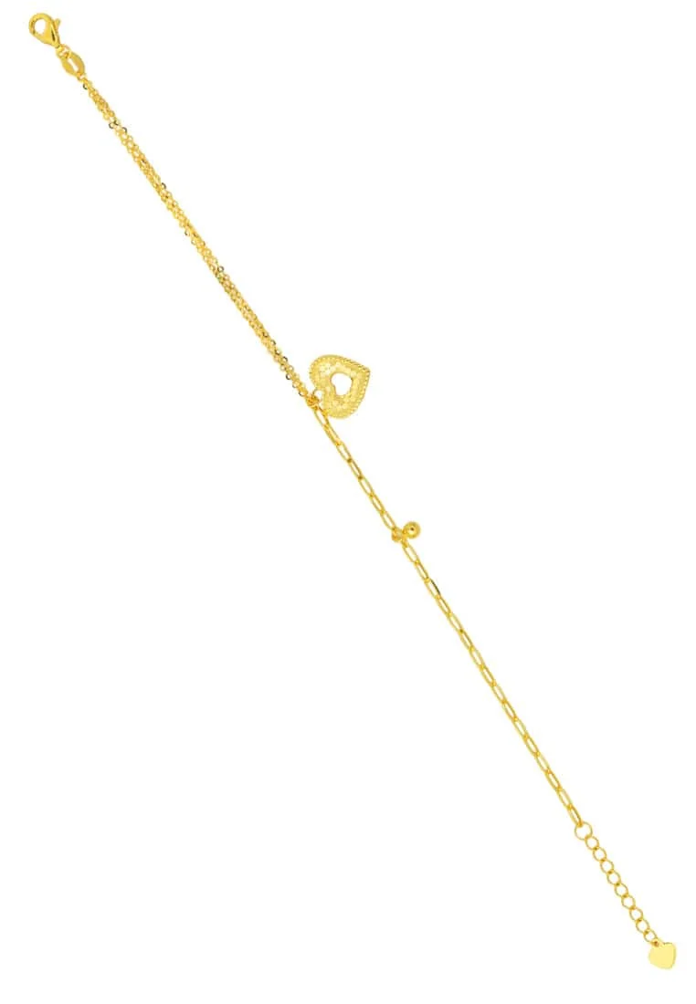 TOMEI Love Bracelet, Yellow Gold 916