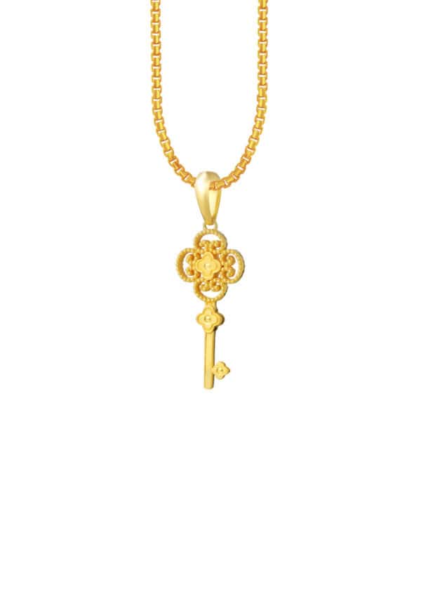 TOMEI Key Pendant, Yellow Gold 916