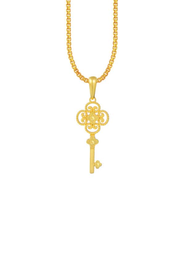 TOMEI Key Pendant, Yellow Gold 916