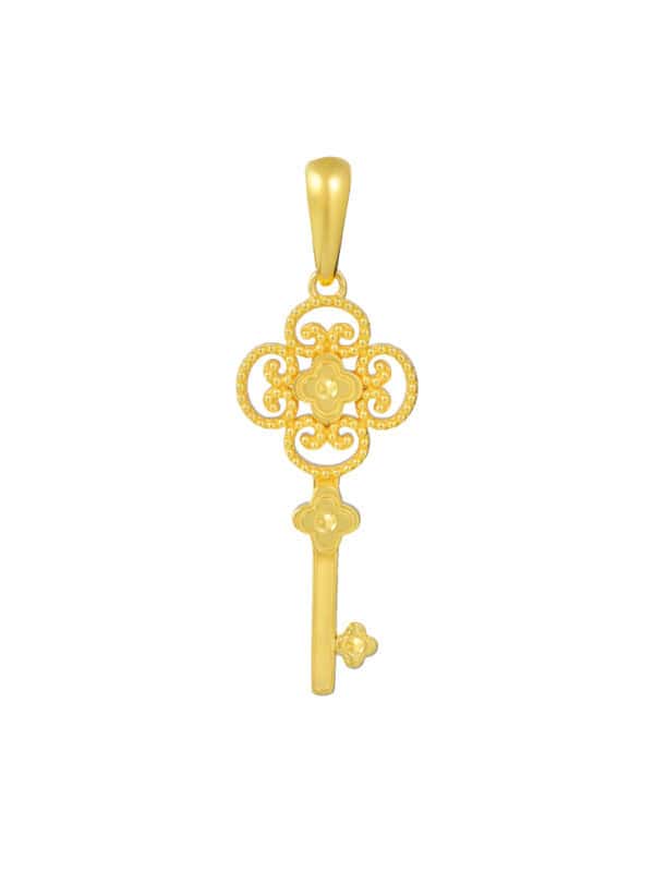 TOMEI Key Pendant, Yellow Gold 916