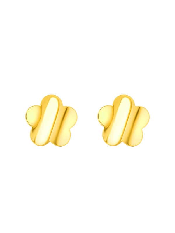 TOMEI Flower Earrings, Yellow Gold 916