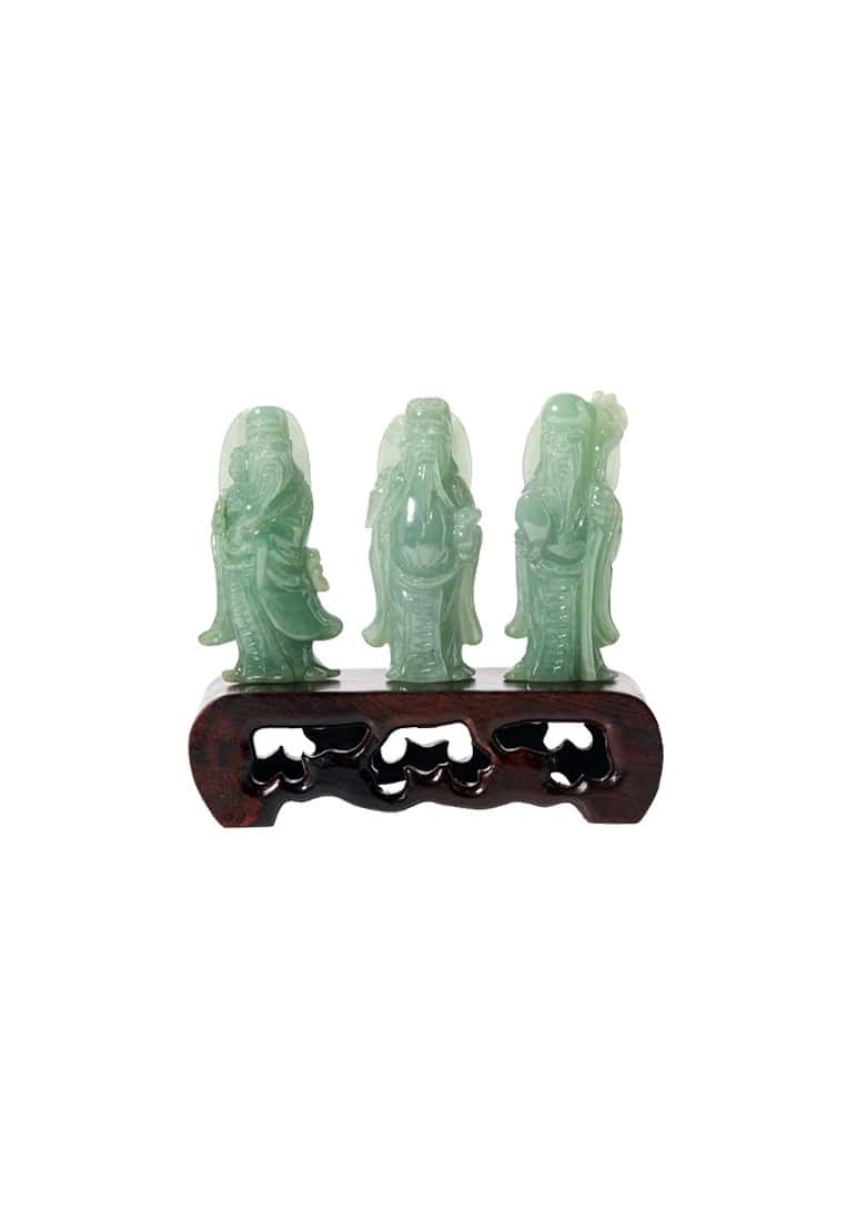 TOMEI Jadeite I Three Star Gods of Fortune, Prosperity and Longevity【福禄寿三星】