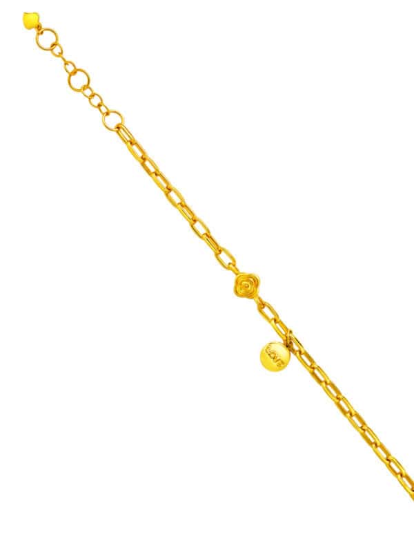 TOMEI Flower Bracelet, Yellow Gold 999