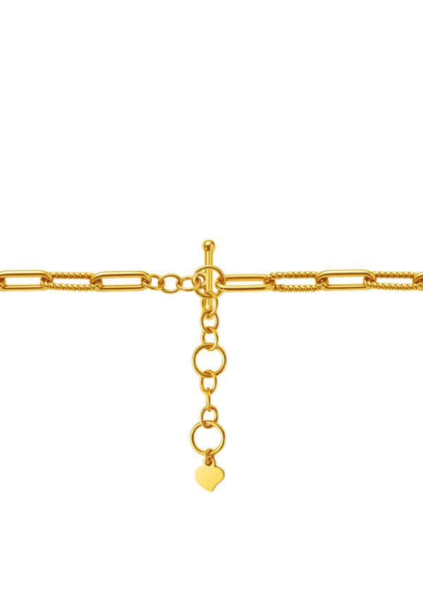 TOMEI Dwi-Heart Bracelet, Yellow Gold 999