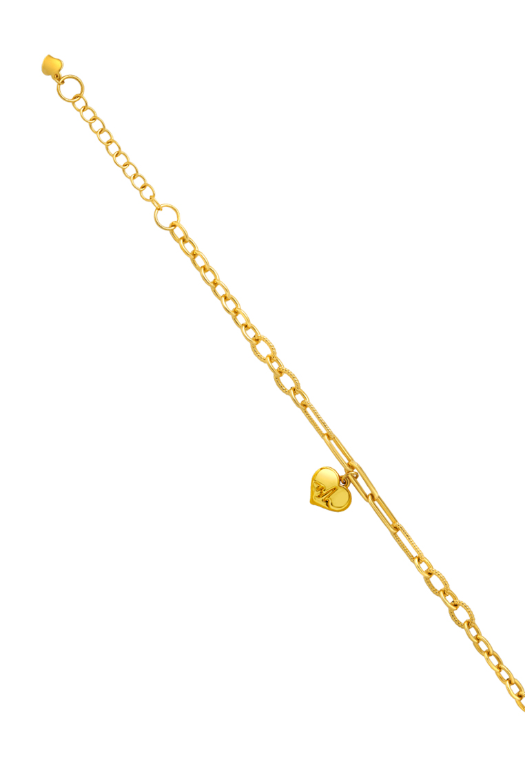 TOMEI Heartbeat Bracelet, Yellow Gold 999