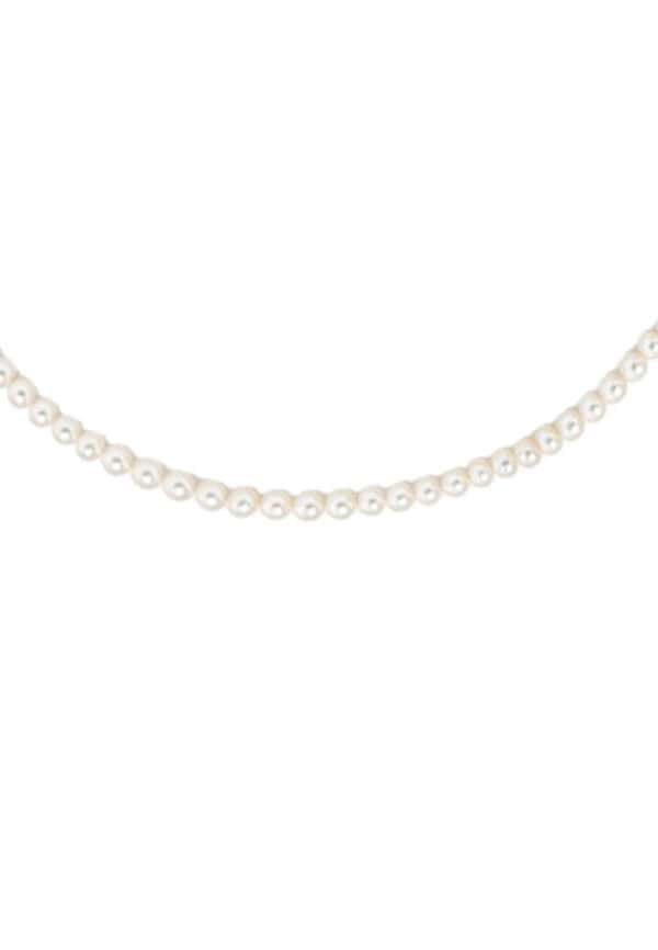 TOMEI Pearlfect Love Single Strand White Pearl Bracelet