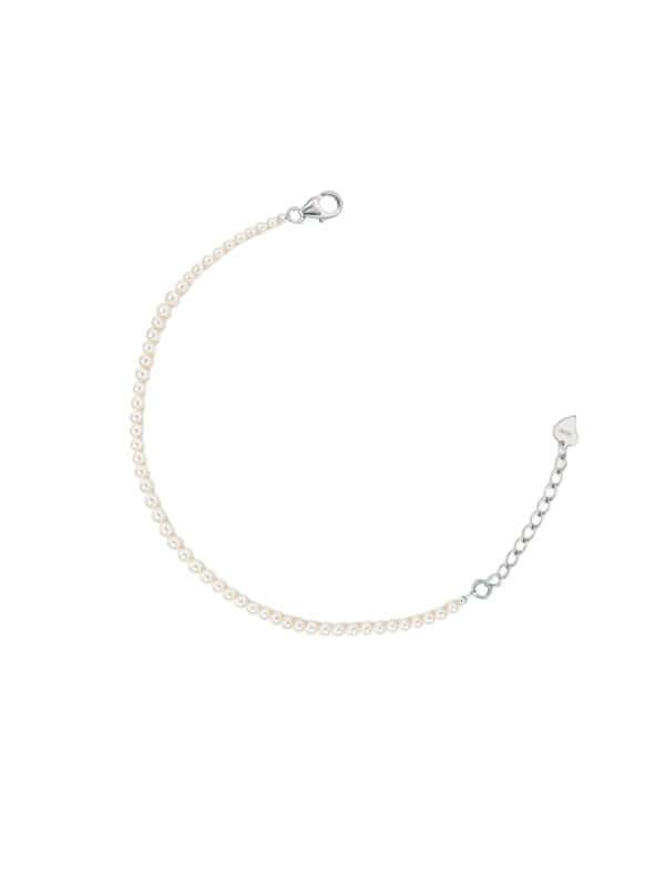 TOMEI Pearlfect Love Single Strand White Pearl Bracelet