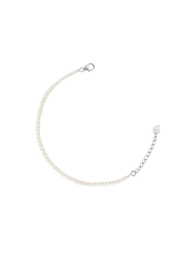 TOMEI Pearlfect Love Single Strand White Pearl Bracelet