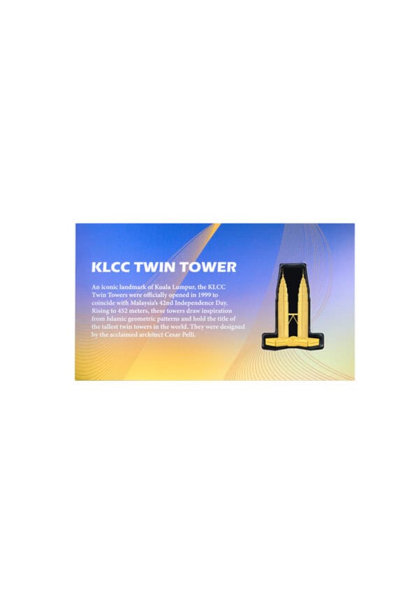 TOMEI Twin Tower Gold Wafer 0.1G, Yellow Gold 9999