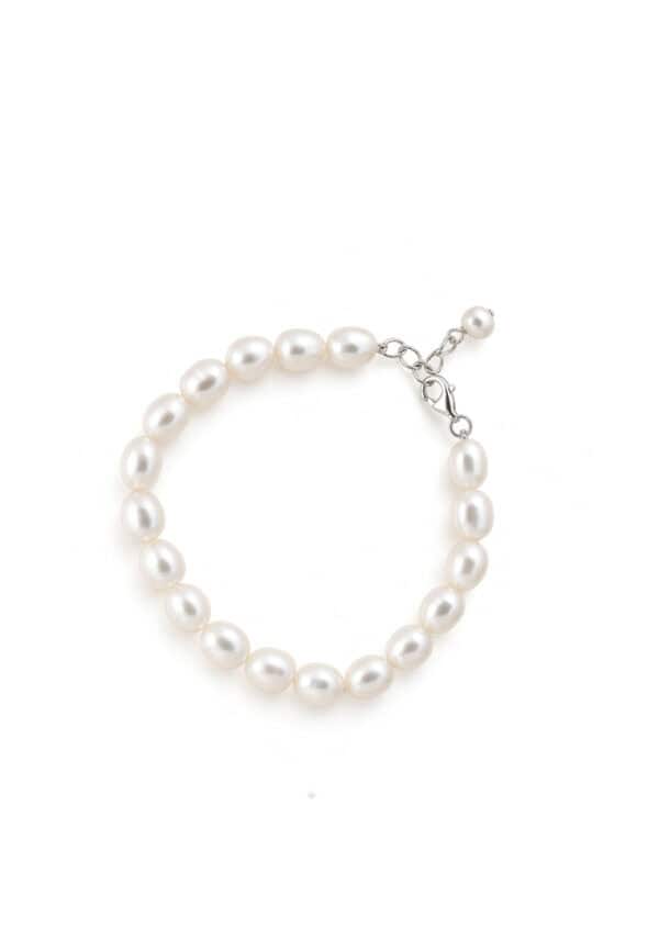 TOMEI Pearlfect Love Single Strand White Pearl Bracelet