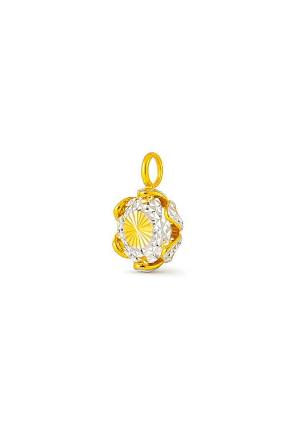 TOMEI Dual-Tone Pendant, Yellow Gold 916/22K