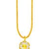 TOMEI Dual-Tone Pendant, Yellow Gold 916/22K