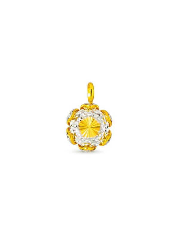 TOMEI Dual-Tone Pendant, Yellow Gold 916/22K