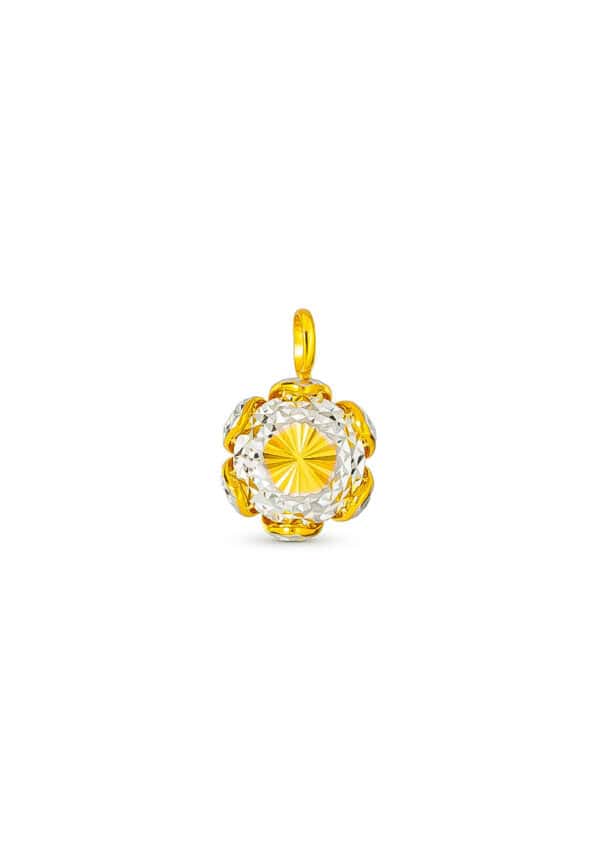TOMEI Dual-Tone Pendant, Yellow Gold 916/22K