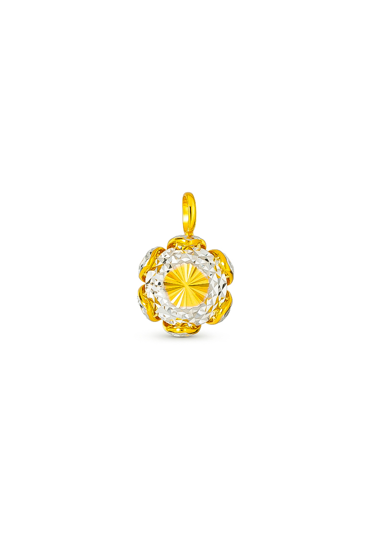 TOMEI Dual-Tone Pendant, Yellow Gold 916/22K
