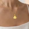 TOMEI Lusso Italia Clover Pendant, Yellow Gold 916/22K