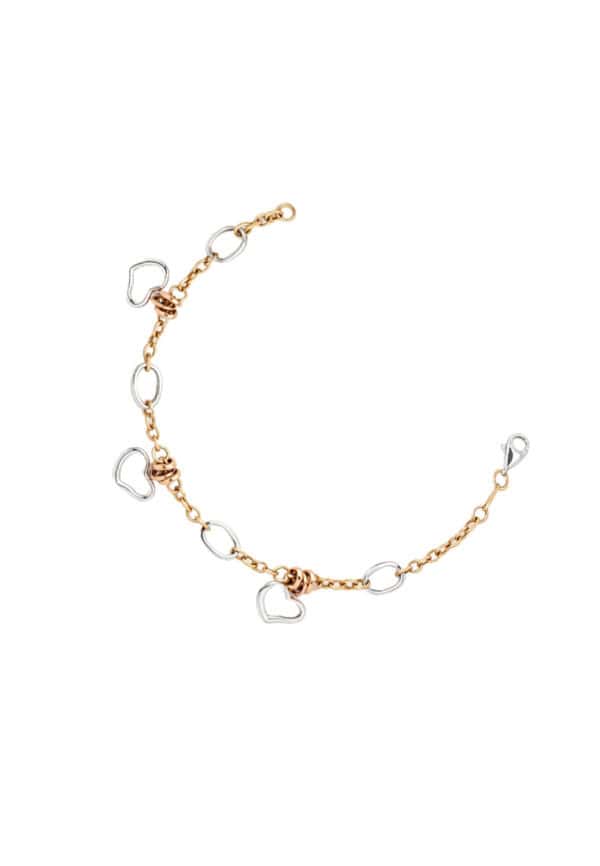 TOMEI Tri-Tone Bracelet, White Yellow Rose Gold 585/14K