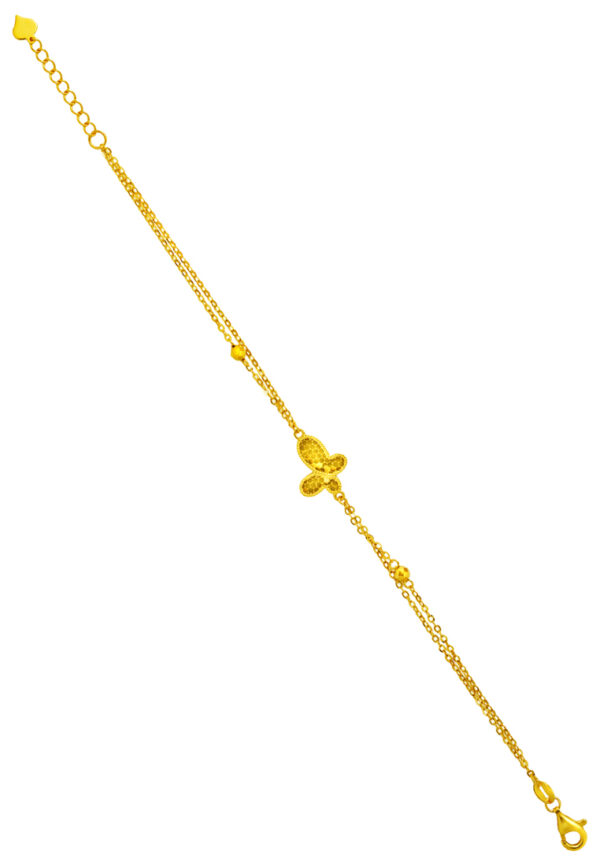 762_0080_IM-TBR477-1-1C TOMEI Lusso Italia Butterfly Bracelet, Yellow Gold 916/22K