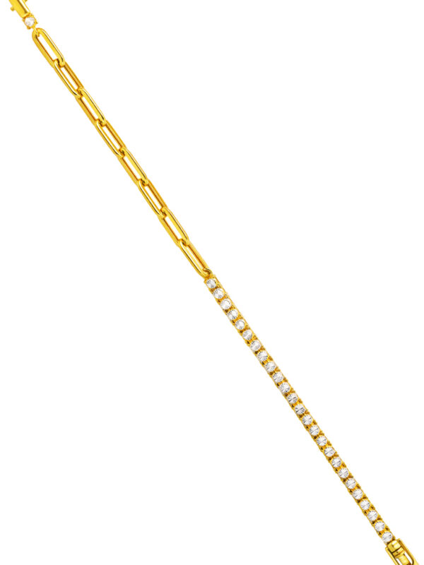 TOMEI Diamond Cut Collection Bracelet, Yellow Gold 916/22K