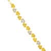 TOMEI Dual-Tone Heart Bracelet, Yellow Gold 916/22K
