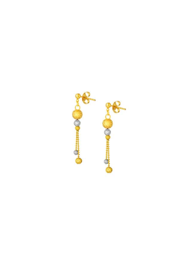 TOMEI Lusso Italia Earrings, Yellow Gold 916/22K
