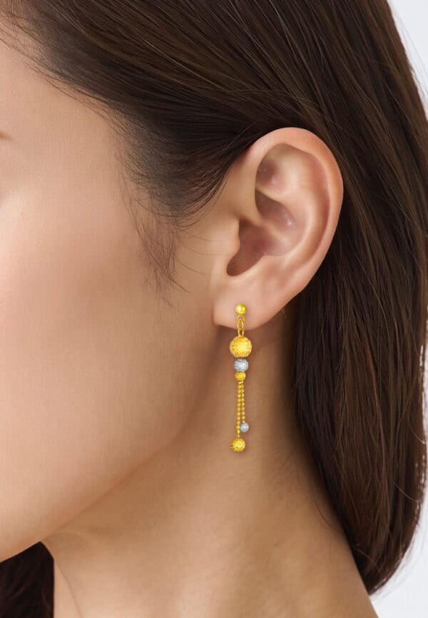 TOMEI Lusso Italia Earrings, Yellow Gold 916/22K