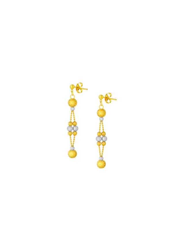 TOMEI Lusso Italia Earrings, Yellow Gold 916/22K
