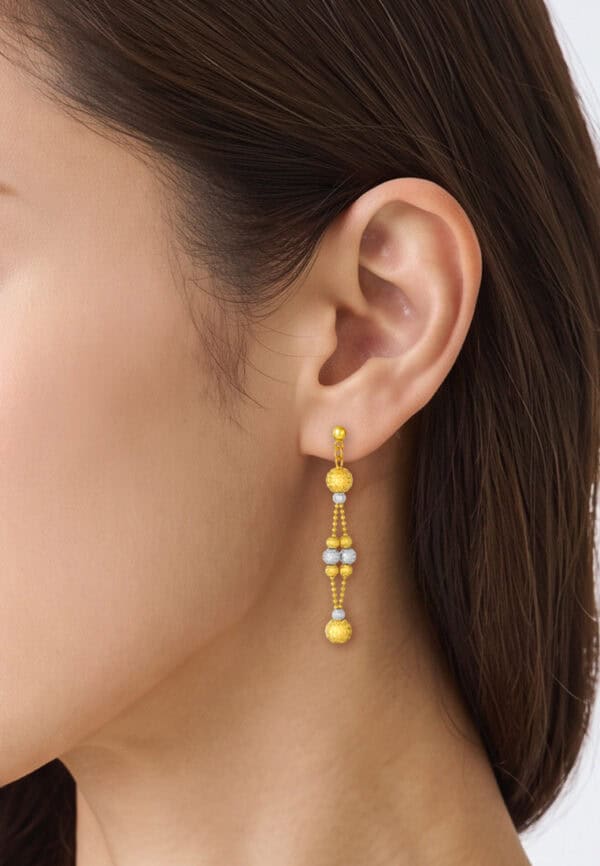 TOMEI Lusso Italia Earrings, Yellow Gold 916/22K