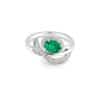 TOMEI Emerald Ring, White Gold 750/18K