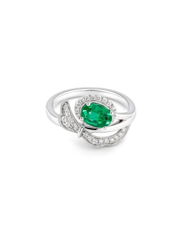 E00000175_01 TOMEI Emerald Ring, White Gold 750/18K