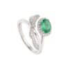 TOMEI Emerald Ring, White Gold 750/18K