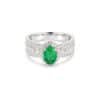 TOMEI Emerald Ring, White Gold 750/18K