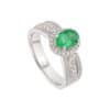 TOMEI Emerald Ring, White Gold 750/18K